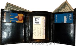 Men's wallet Woven Printed Leather Man's Trifold wallet 1 ID 9 card 2 bill slots - Image 12