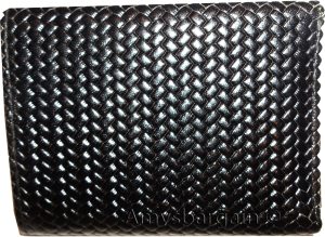Men's wallet Woven Printed Leather Man's Trifold wallet 1 ID 9 card 2 bill slots - Image 7
