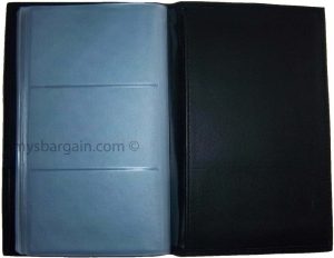 New 60 Card Holder Leather Business Cards ID Case Photo holder; ATM Cards B N+* - Image 11