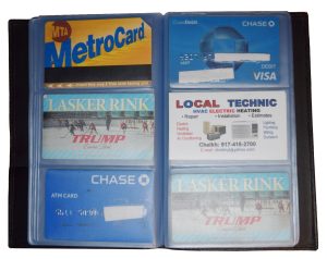 New 60 Card Holder Leather Business Cards ID Case Photo holder; ATM Cards B N+* - Image 12