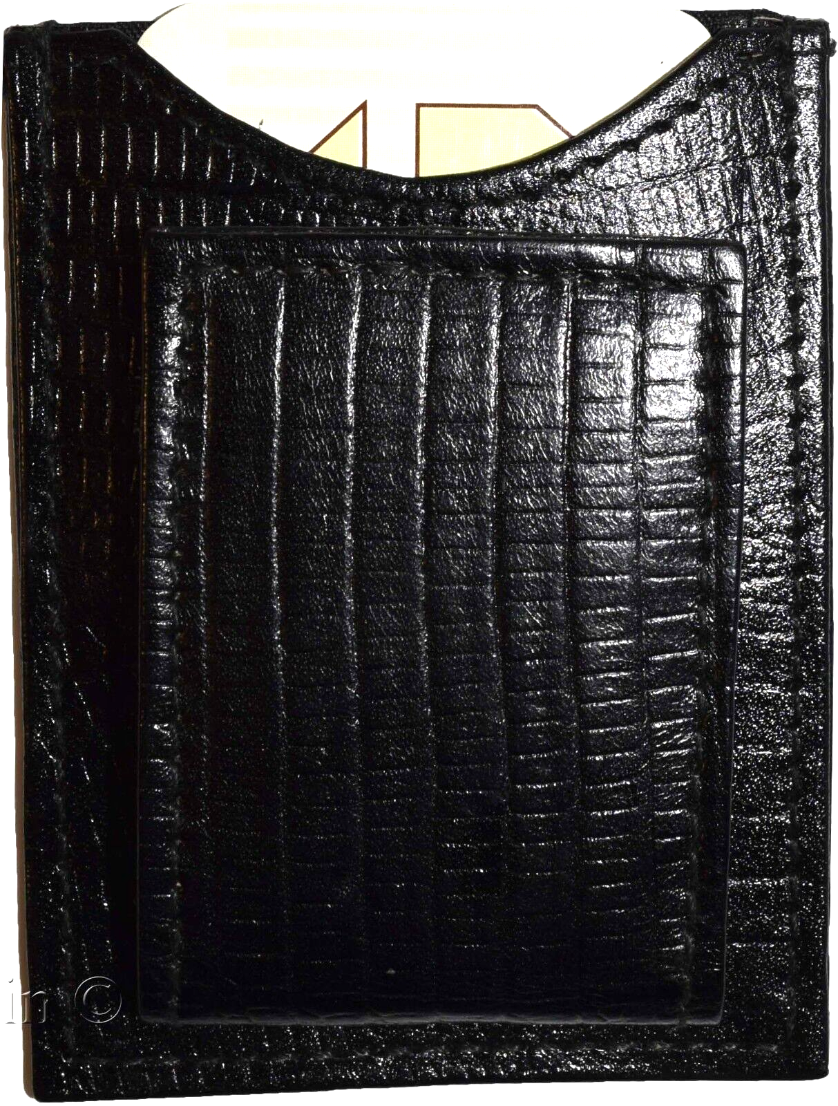 New Black Lizard skin printed leather money clip, Clip money, currency holder BN - Image 3