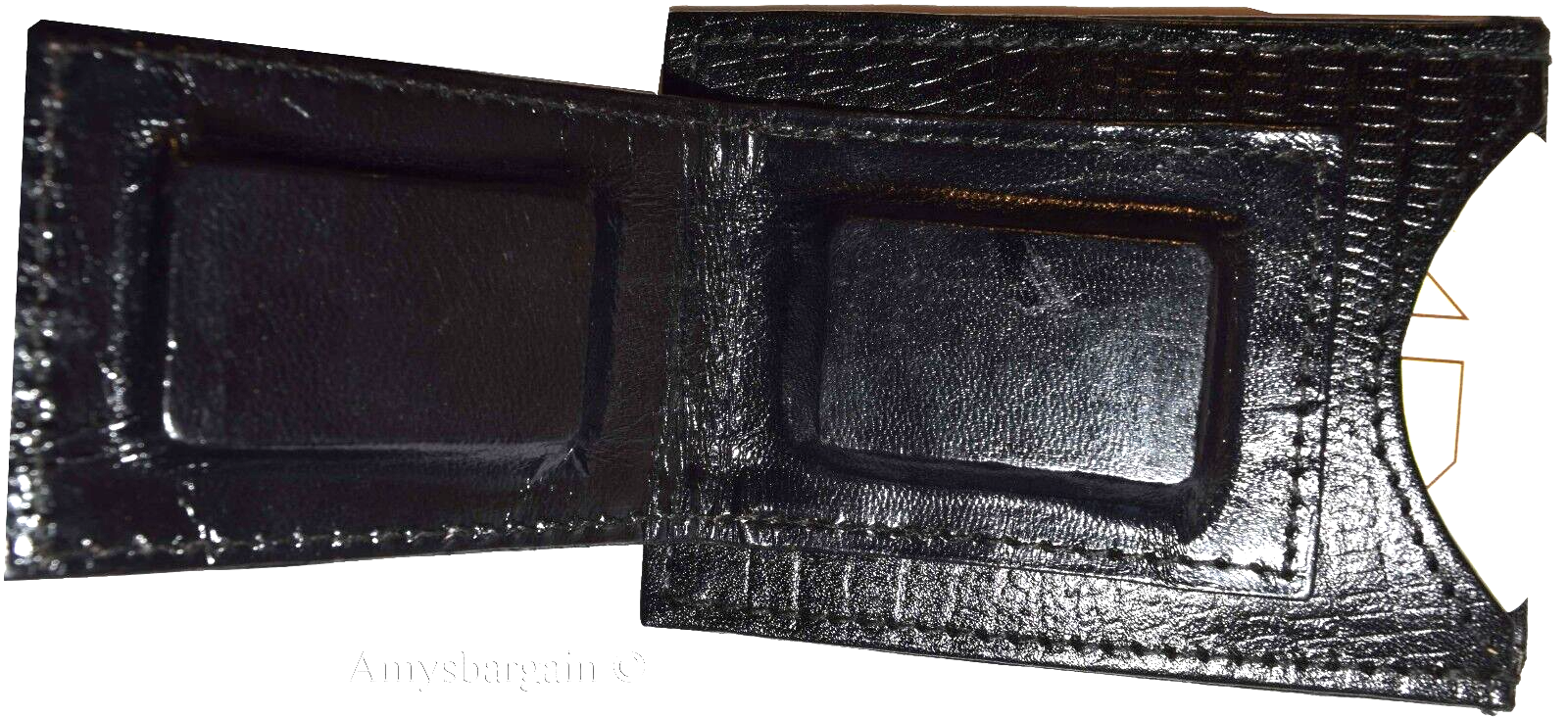 New Black Lizard skin printed leather money clip, Clip money, currency holder BN - Image 9