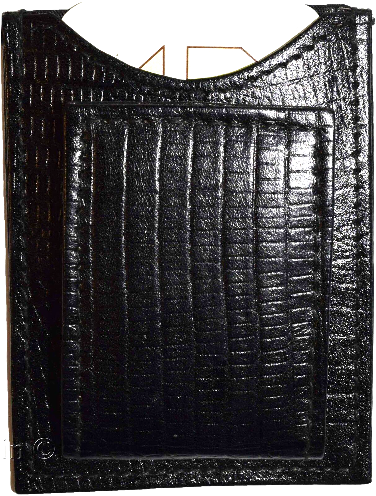 New Black Lizard skin printed leather money clip, Clip money, currency holder BN - Image 10