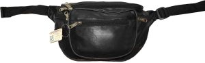 New Large Leather waist pouch. Black waist bag, leather bag, Jumbo Fanny pack BN - Image 13