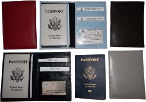 New Leather passport case wallet credit ATM card case ID International passports - Image 7