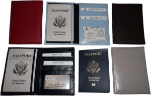 New Leather passport case wallet credit ATM card case ID International passports - Image 8