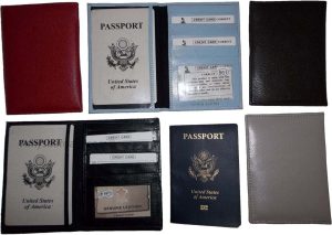 New Leather passport case wallet credit ATM card case ID International passports - Image 9