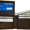 New Man's Bi fold Leather Wallet 12 Credit Cards 2 IDs 2 Sued lined Bill pockets