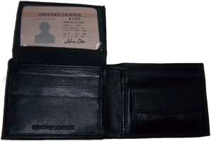 New Men's Leather Wallet 6 Card Holder ID Change purse 2 Bill Pockets - Image 11