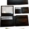 New Men's Leather Wallet 6 Card Holder ID Change purse 2 Bill Pockets