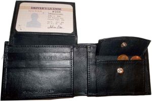 New Men's Leather Wallet 6 Card Holder ID Change purse 2 Bill Pockets - Image 3