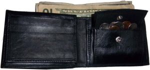 New Men's Leather Wallet 6 Card Holder ID Change purse 2 Bill Pockets - Image 6