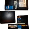 New Trifold Leather Men’s wallet 7 Credit card spaces ID Window Men's Bilfold BN