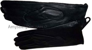 New Woman's Soft Leather Gloves Black Warm Winter Gloves BN Les Guant De Cuir** - Image 5