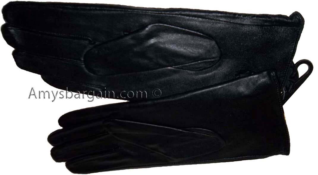 New Woman's Soft Leather Gloves Black Warm Winter Gloves BN Les Guant De Cuir** - Image 5