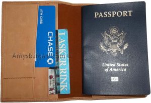 New leather one size fits all passport case plus credit ATM debit card spaces - Image 8