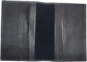 New leather passport plus credit ATM debit card spaces fits International pp BN - Image 12