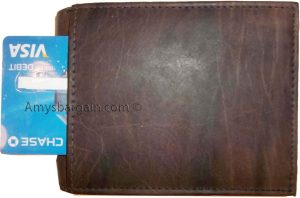 New soft leather man's wallet ID case 3 bill pockets 6 credit card spaces - Image 11