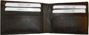 New soft leather man's wallet ID case 3 bill pockets 6 credit card spaces - Image 13