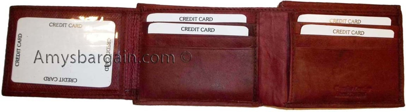 New style leather man's wallets 2 suede line bill slots 9 credit card 1 ID - Image 12