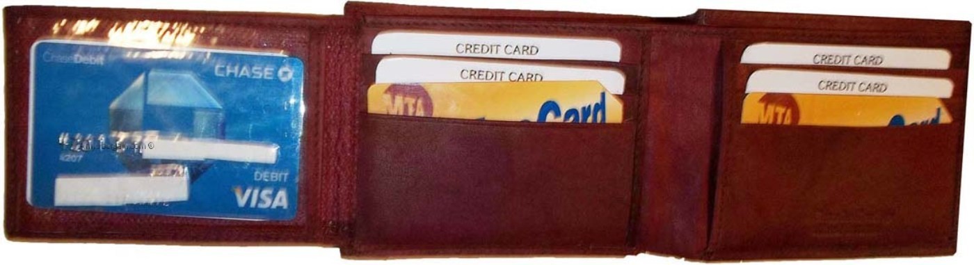 New style leather man's wallets 2 suede line bill slots 9 credit card 1 ID - Image 3