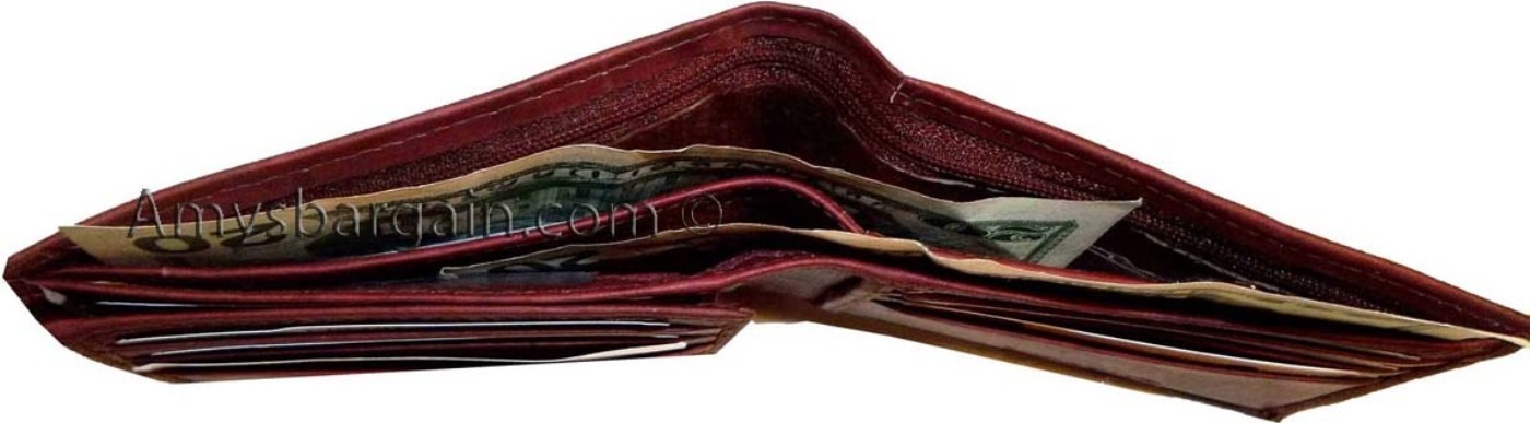 New style leather man's wallets 2 suede line bill slots 9 credit card 1 ID - Image 8