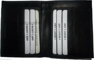 New women's soft leather Bi fold wallet, 2 billfold 12 Credit Card Brown wallet - Image 10