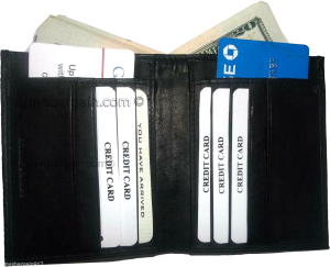 New women's soft leather Bi fold wallet, 2 billfold 12 Credit Card Brown wallet - Image 4