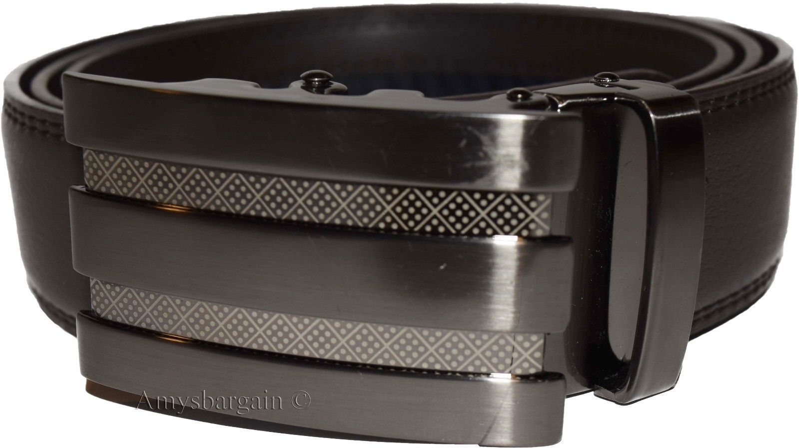 Real leather men’s belt (M) automatic lock. dress & casual belt fashion belt - Image 11