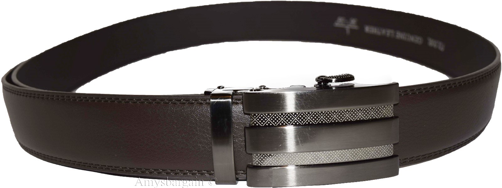 Real leather men’s belt (M) automatic lock. dress & casual belt fashion belt - Image 4