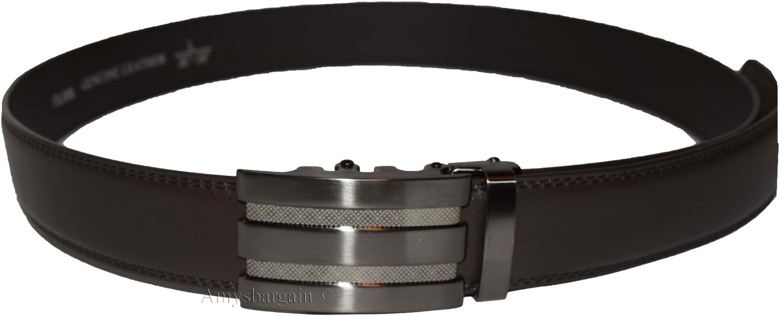 Real leather men’s belt (M) automatic lock. dress & casual belt fashion belt - Image 5