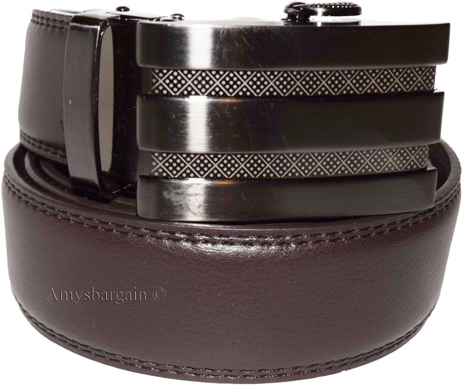 Real leather men’s belt (M) automatic lock. dress & casual belt fashion belt - Image 8