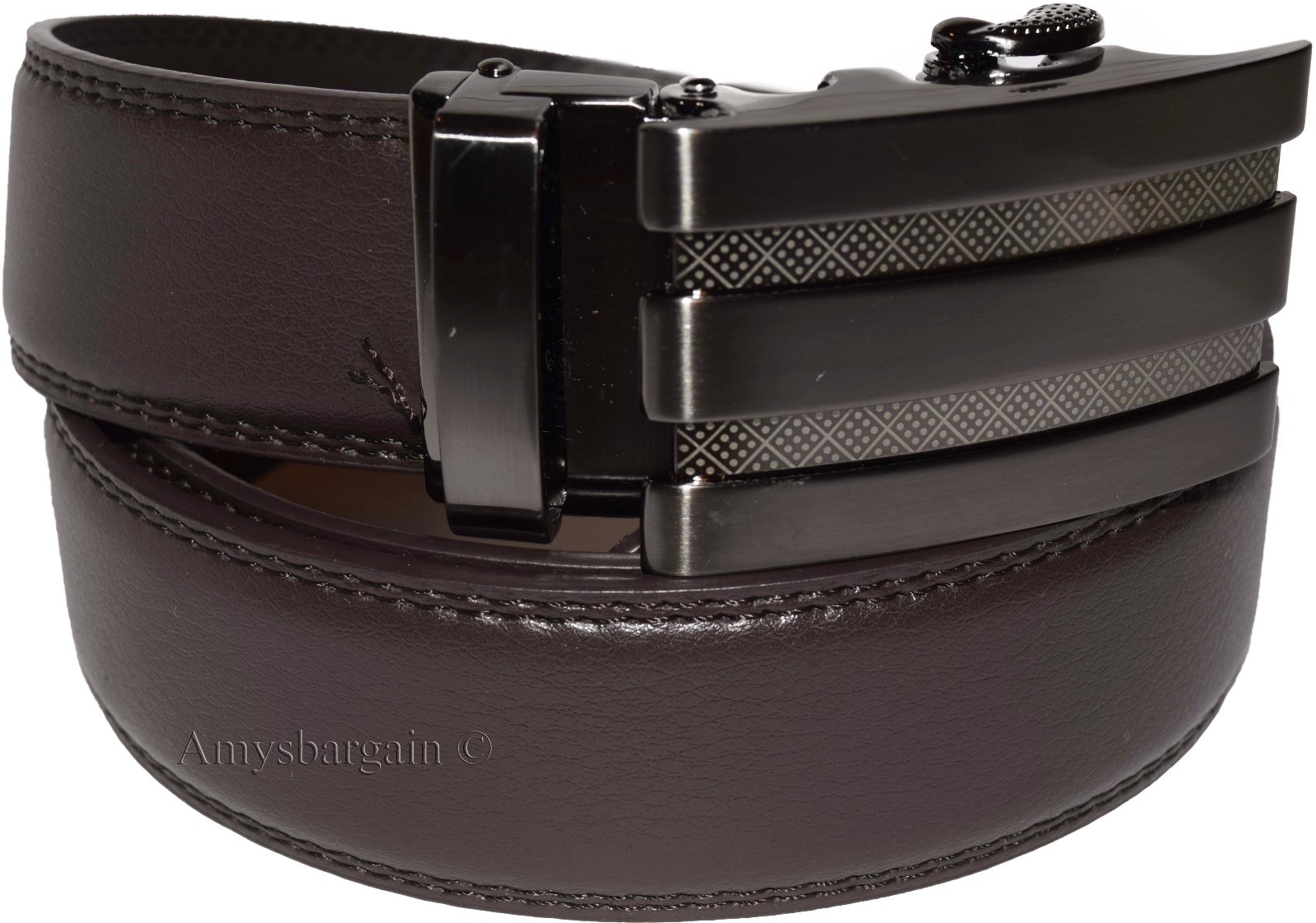 Real leather men’s belt (M) automatic lock. dress & casual belt fashion belt - Image 9
