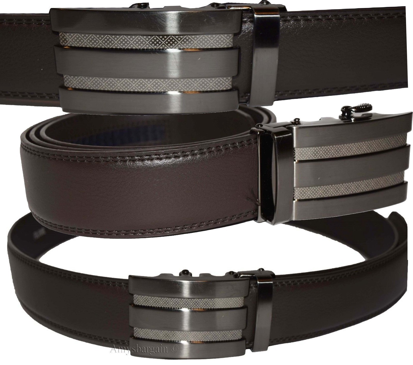 Real leather men’s belt (M) automatic lock. dress & casual belt fashion belt