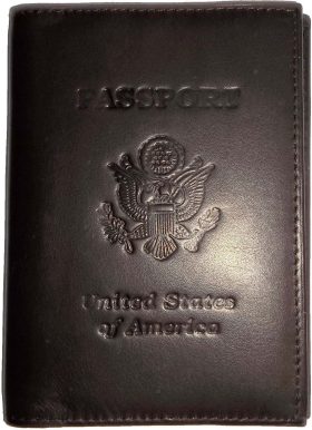 USA Fine Leather passport case, Leather wallet credit card case ID card case #9