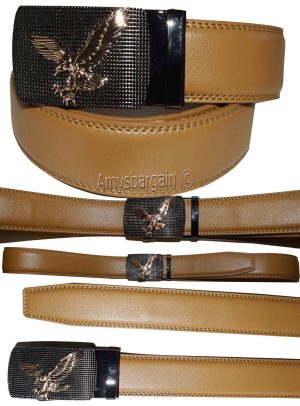 Men's belt leather dress casual automatic lock eagle buckle new quick lock belt - Image 21