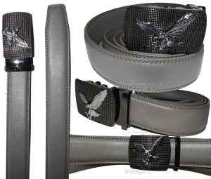 Men's belt leather dress casual automatic lock eagle buckle new quick lock belt - Image 16