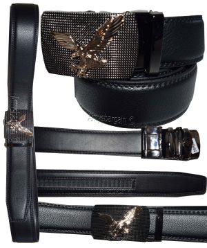 Men's belt leather dress casual automatic lock eagle buckle new quick lock belt - Image 19