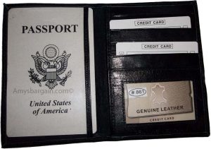 New Leather passport case wallet credit ATM card case ID International passports - Image 14