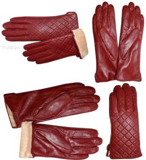 Women's gloves genuine lambskin leather sheepskin leather winter gloves br new - Image 11