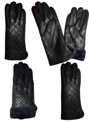 Women's gloves genuine lambskin leather sheepskin leather winter gloves br new - Image 10
