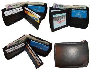 Zip around Man's Leather wallet 9 card, ID, 2 Billfolds wallet for men.New #86 - Image 14