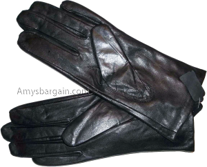 Woman's Gloves (M) Leather Gloves Hand Warmer Winter Gloves Ladies' Dress Gloves - Image 4