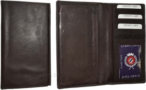Women/Man's Leather Checkbook Wallet, Unbranded Brown checkbook cover new - Image 8