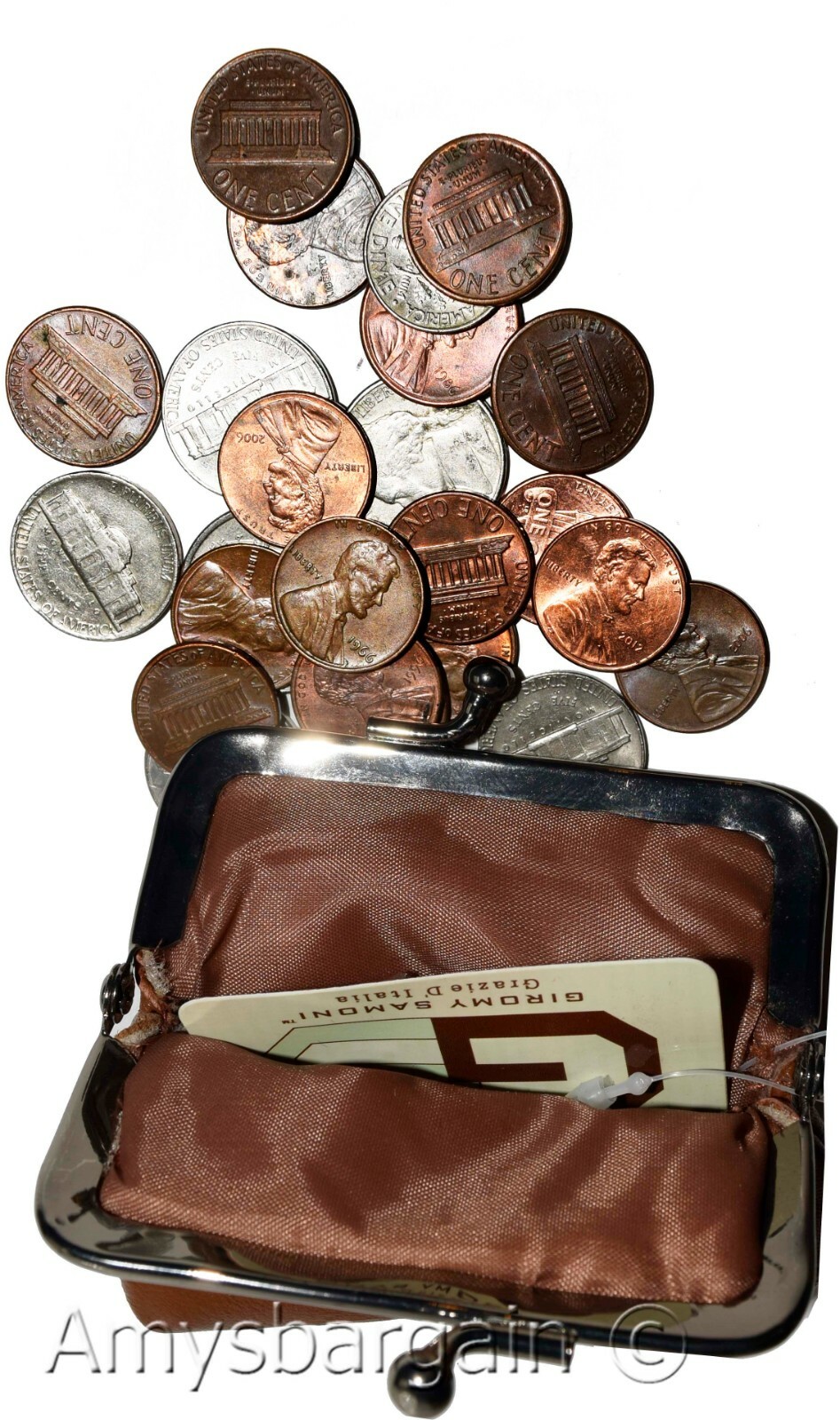 Women's Leather Change Purse mini coin purse coin Wallet bag change case brn new - Image 3