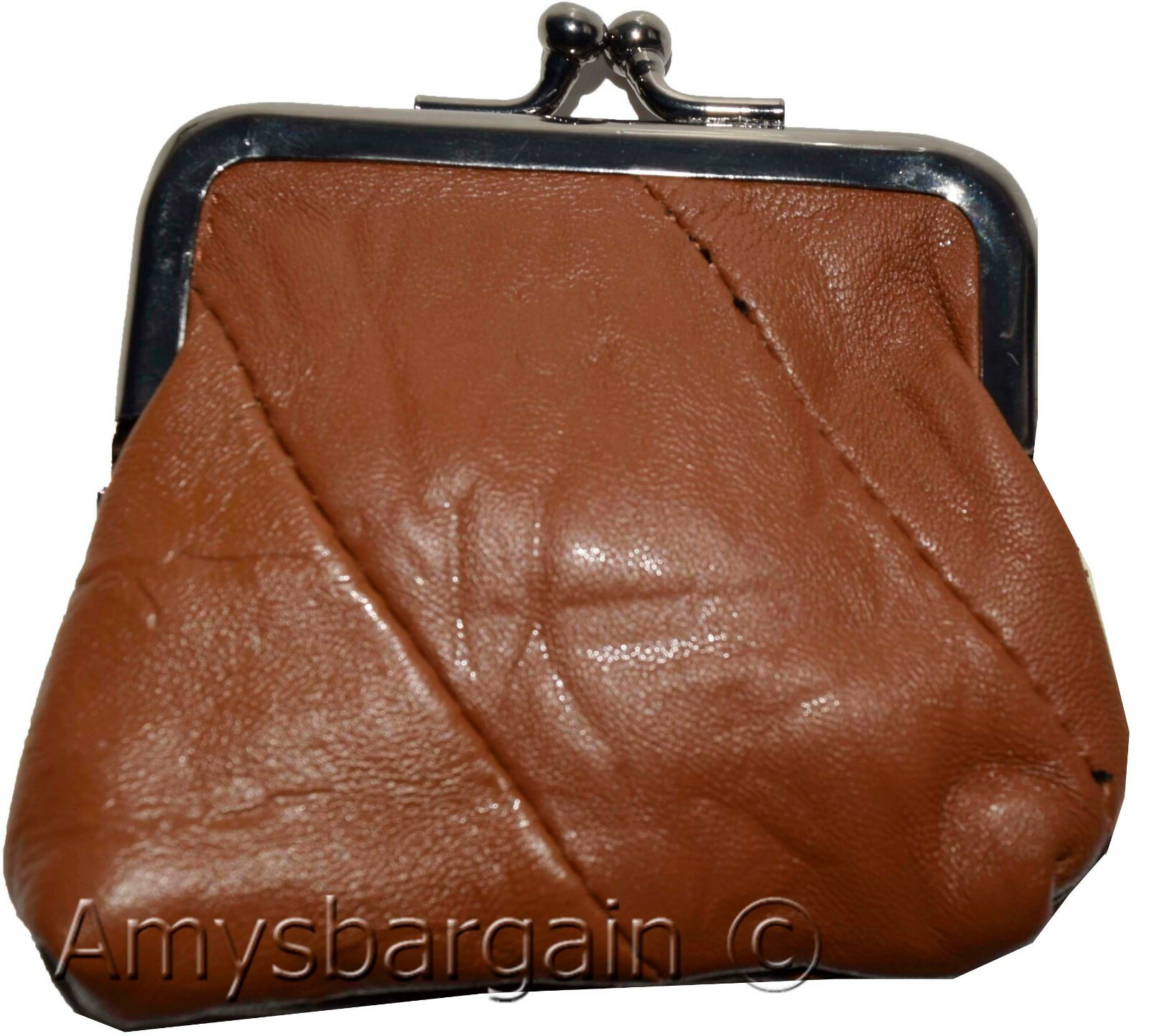 Women's Leather Change Purse mini coin purse coin Wallet bag change case brn new - Image 12