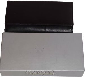 Women's checkbook wallet, Black Unbranded leather 18 card Ladies Checkbook case - Image 13