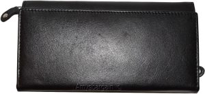 Women's checkbook wallet, Black Unbranded leather 18 card Ladies Checkbook case - Image 8