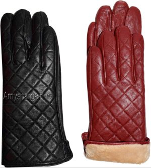Women's gloves genuine lambskin leather sheepskin leather winter gloves br new - Image 4