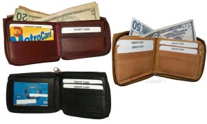 Zip around Man's Leather wallet 9 card, ID, 2 Billfolds wallet for men.New #86 - Image 10